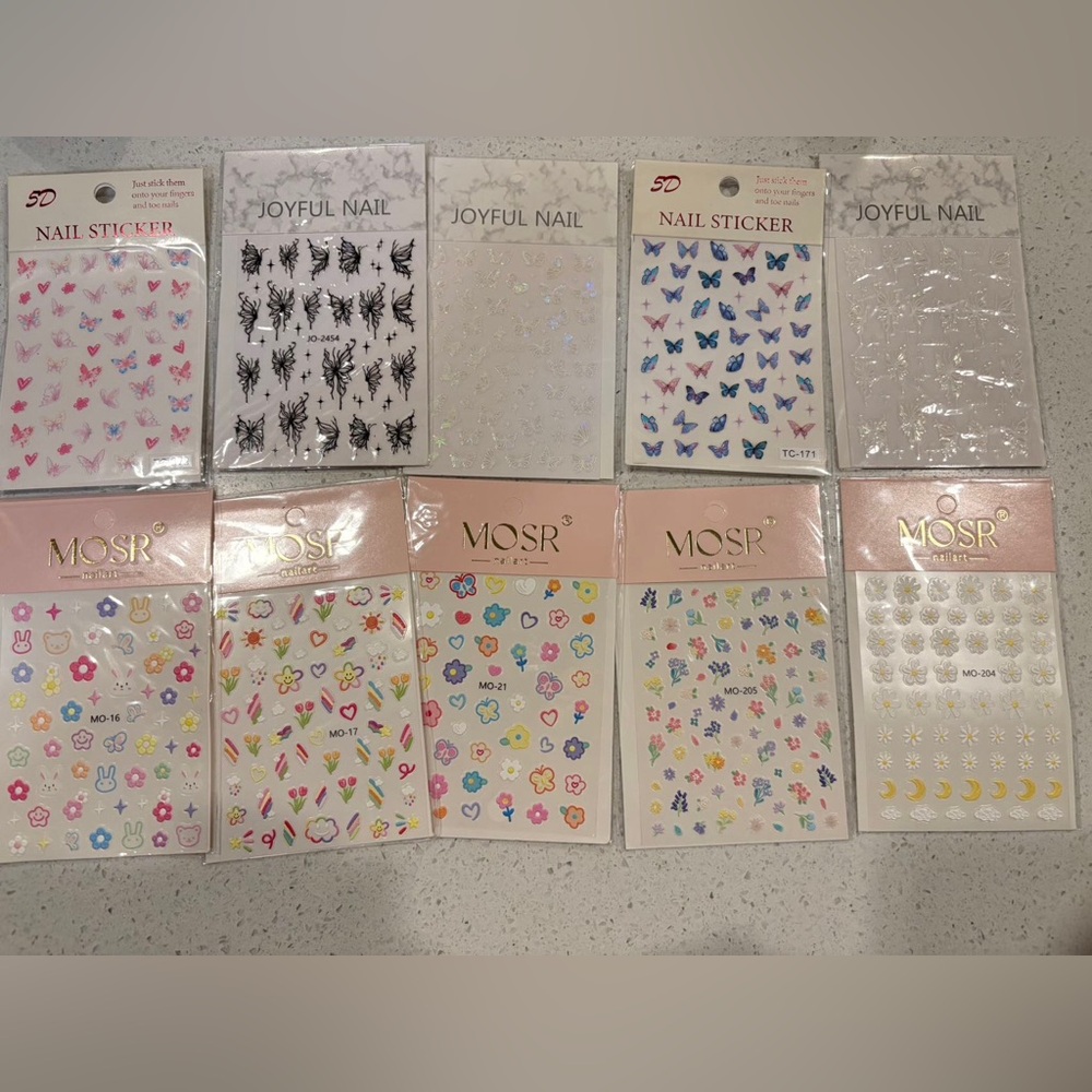 10 pieces nail stickers